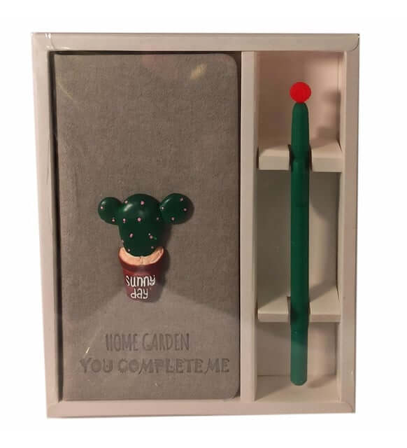 Set notes si pix in cutie, design cactus, in cutie Set notes si pix in cutie, design cactus, in cutie